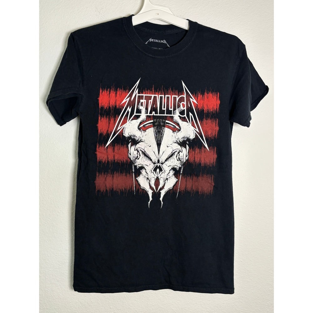 Metallica 2021 US Tour T-Shirt Black Graphic Louder Than Life Aftershock Small